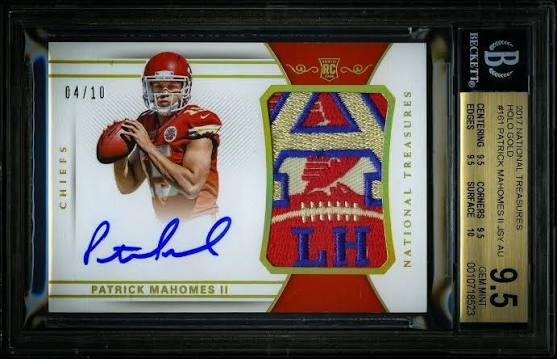 Gold 4/10 Patrick Mahomes Lamar Hunt patch gem